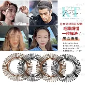 男女通用隱形髮箍 髮插 伸縮彈力髮帶碎髮神器 整理瀏海固定頭髮-黑+咖超值4入 Kiret 黑+咖