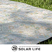 CEC風麋露 防潑水露營美學地墊 300x300cm.帳篷地墊 防水地布 露營防潮墊 可機洗海灘墊 圖騰野餐墊 六角花磚粉黃