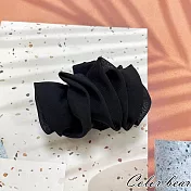 【卡樂熊】氣質雪紡結造型抓夾/髮夾(三色)- 黑色