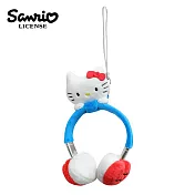 【日本正版授權】三麗鷗 耳機造型 吊飾 玩偶吊飾/絨毛玩偶 - 凱蒂貓