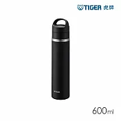 TIGER虎牌 雙層不鏽鋼保溫杯600ml (MKB-T060旋蓋手提真空保溫瓶) 曜巖黑