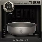 Keith 鎧斯鈦單層鈦碗 700ml / Ti5336.露營鈦碗 戶外餐具 野炊登山餐碗 可直火堆疊 飯菜湯麵碗