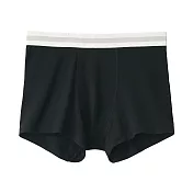 【MUJI 無印良品】男柔滑低腰拳擊內褲 S 黑色