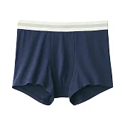 【MUJI 無印良品】男柔滑低腰拳擊內褲 XL 暗藍