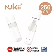 Nukii 新世代智慧型遠端管理隨身碟 〔 USB-C 256G 〕 隨時自動上鎖隱私不外流  珍珠白