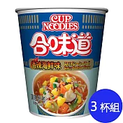 【NISSIN 日清】合味道-香辣海鮮味杯麵(三杯組)