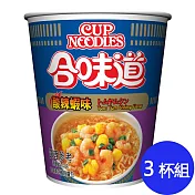 【NISSIN 日清】合味道-酸辣蝦味杯麵(三杯組)