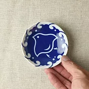 【日本Yamani】美濃燒｜藍千鳥 陶瓷小皿10cm ‧ 波千鳥