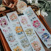 【Meow Illustration】花的孩子 玫瑰金和紙膠帶 - 特油含離型紙