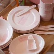 【韓國momur】weekend butter 陶瓷小盤碟9.5cm ‧ 草莓粉