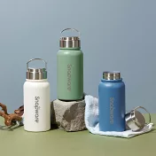 【美國康寧】Snapware 鋅light輕瓷超真空手提保溫杯820ml- 藍