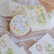 【Meow Illustration】花開的樣子【夏】燙金和紙膠帶(特油含離型紙)