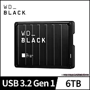 WD BLACK 黑標 P10 Game Drive 6TB 2.5吋電競行動硬碟 公司貨