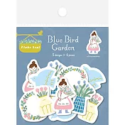 【Wa-Life】可愛店鋪 散裝和紙貼紙包20入 ‧ Blue Bird Garden