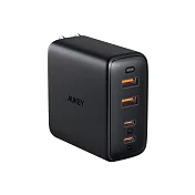 AUKEY 氮化鎵GaN系列 Omnia Mix 4 100W (PA-B7)PD快充 4孔充電器 黑色