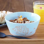 【日本Minoru】Plantaree 刺蝟陶瓷餐碗470ml ‧ 水藍