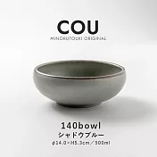 【日本Minoru】Cou素窯 陶瓷餐碗500ml ‧ 霧藍