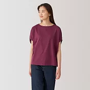 【MUJI 無印良品】女涼感套衫 M 紫紅