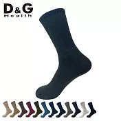 【D&G HEALTH】男運動長襪(D552襪子/毛巾底/除臭襪) 深麻灰25-28CM