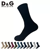 【D&G HEALTH】男運動長襪(D552襪子/毛巾底/除臭襪) 黑25-28CM