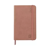 【Rhodia｜2025 Planner】2025 手帳  A6_週曆直排_象牙色 _160頁_90g_硬皮_彈性束帶_ 玫瑰木紅