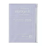 【Mark’s】2025 橫式週記事收納手帳B6變型 ‧ Storage.it/紫色