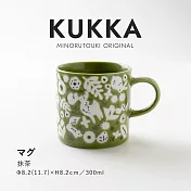 【minoru陶器】Kukka秘境花草 陶瓷馬克杯300ml ‧ 抹茶綠