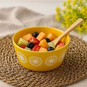 【日本Minoru】Moco優雅煙花 陶瓷餐碗280ml ‧ 茉莉黃