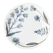 【日本小倉陶器】美濃燒 優雅花草 超輕量陶瓷淺盤16cm ‧ 灰