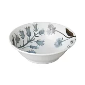 【日本小倉陶器】美濃燒 優雅花草 超輕量陶瓷餐碗14cm ‧ 灰
