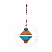 日本HIGHTIDE 文林堂 活版印刷裝飾卡片 ‧ 逆富士/棕色x湖水綠