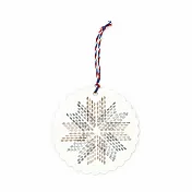 日本HIGHTIDE 文林堂 活版印刷裝飾卡片 ‧ 雪花/棕色x海軍藍