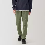 【MUJI 無印良品】男彈性綾織合身褲70 卡其綠
