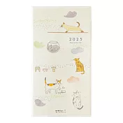 MIDORI POCKET DIARY 2025手帳長形(月間)- 小貓