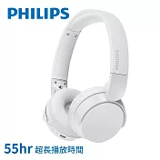 PHILIPS 高音質超長續航無線耳罩式耳機-TAH4209 白