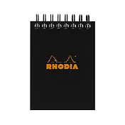 【Rhodia｜Classic】N°11 上掀式圈裝筆記本_A7_5x5方格_80g_80張_ 黑皮