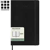 MOLESKINE 2025經典週記手帳12M 軟皮-L型黑