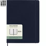 MOLESKINE 2025經典週記手帳12M 軟皮-XL型寶藍