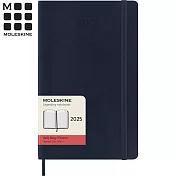 MOLESKINE 2025日記手帳12M 軟皮-XL型寶藍