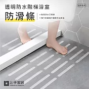 【Cap】透明防水階梯浴室防滑條(60入/組)