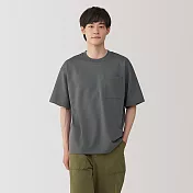 【MUJI 無印良品】男涼感寬版短袖T恤 S 灰白
