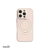 Moshi iPhone 16 Pro Kameleon 可立式磁吸皮革保護殼 (兼容MagSafe) 無 貝殼粉