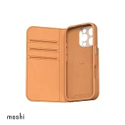 Moshi iPhone 16 Pro Max Overture 磁吸可拆式卡夾型皮套 (兼容MagSafe) 無 焦糖棕