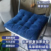 TROMSO北歐都會加厚坐墊 風華顆粒絨藍