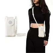 Bone 蹦克  簡約風泡泡隨身手機包二代 零錢包 迷你小包 斜背包 簡約白