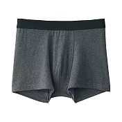 【MUJI 無印良品】男棉天竺拳擊內褲 S 墨灰