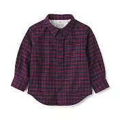 【MUJI 無印良品】幼兒雙面起毛法蘭絨長袖襯衫 90 紅格紋