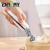 【OMORY】不鏽鋼防燙防滑碗夾- 白色