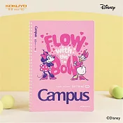 【KOKUYO x 迪士尼聯名】新星世代系列-Campus軟線圈筆記本(8mm點線) 粉
