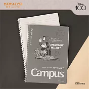 【KOKUYO x 迪士尼聯名】經典系列-Campus軟線圈筆記本(U罫點線) 100週年A